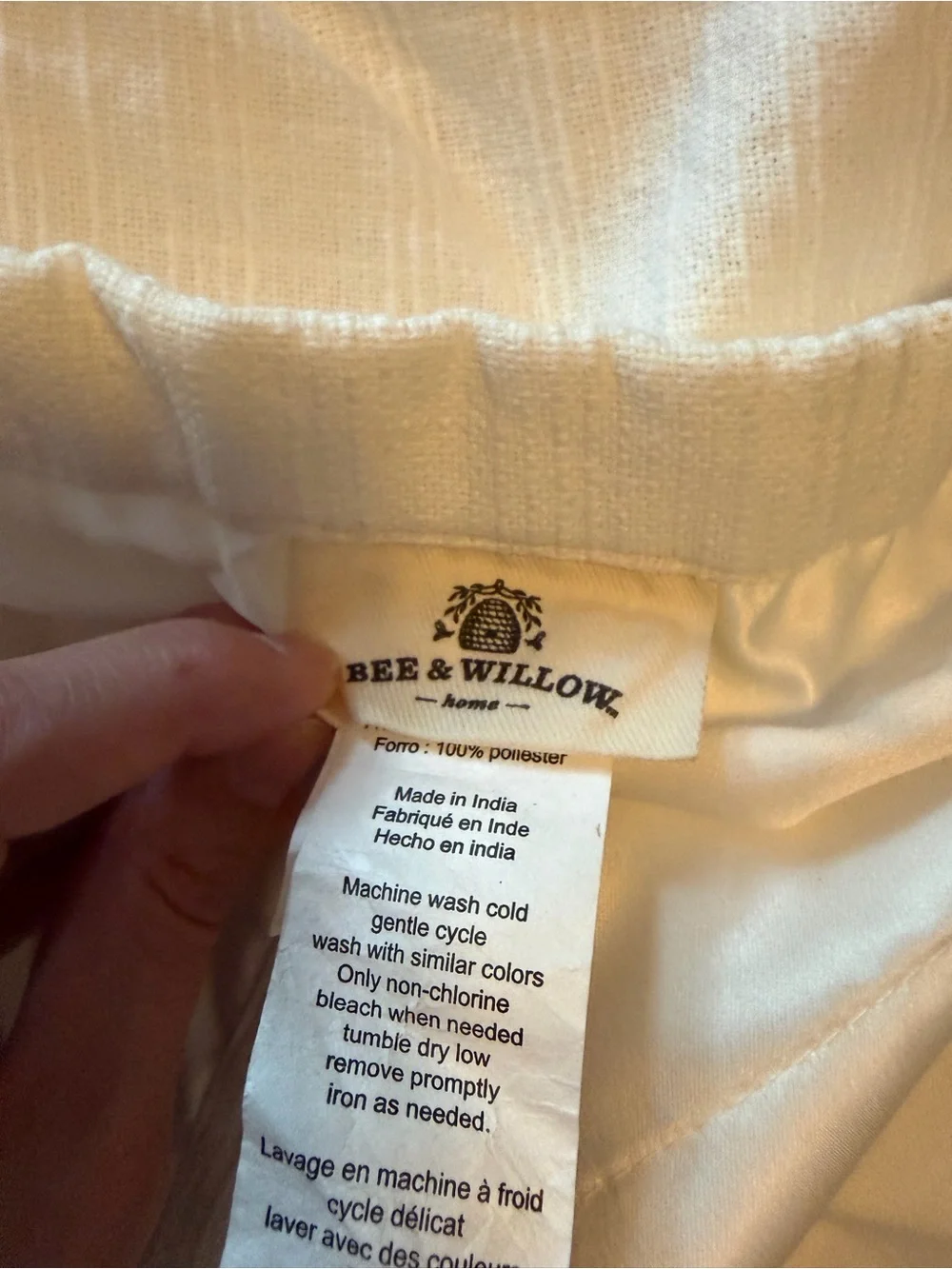 Soft White Light blocking curtain panels/ 4 panels in all. Bee & Willow
